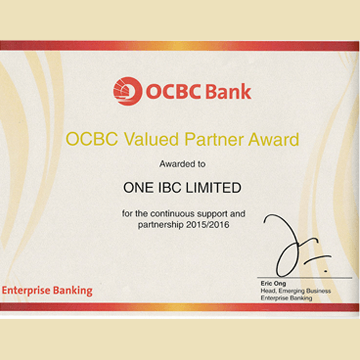 One IBC® and OCBC - Proud of Partnership